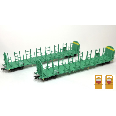 Set de 2 wagons ROOS 54-6 Ermewa référence : R5402F