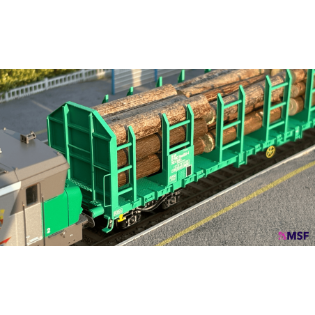 Set de 2 wagons ROOS 54-6 Ermewa chargés référence : R5402C