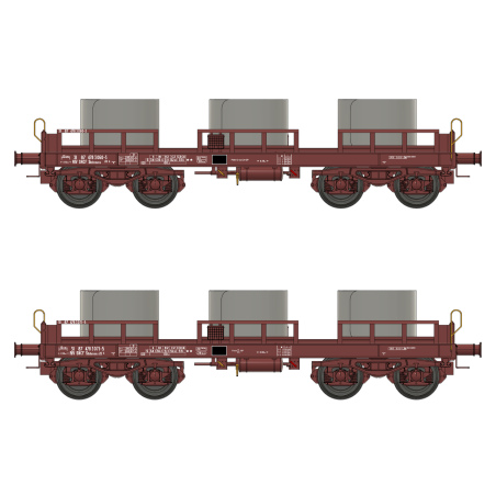 Set de 2 wagons SHMMS S20-6 SNCF chargés référence : S2061