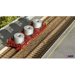 Set de 2 wagons SHMMS S20-6 SNCF chargés référence : S2061