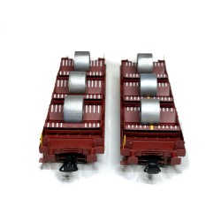 Set de 2 wagons SHMMS S32-6 SNCF chargés référence : S3264