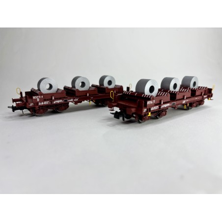 Set de 2 wagons SHMMS S32-6 SNCF chargés référence : S3264