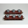 Set de 2 wagons SHMMS S20-6 SNCF chargés référence : S2061