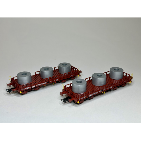 Set de 2 wagons SHMMS S20-6 SNCF chargés référence : S2061