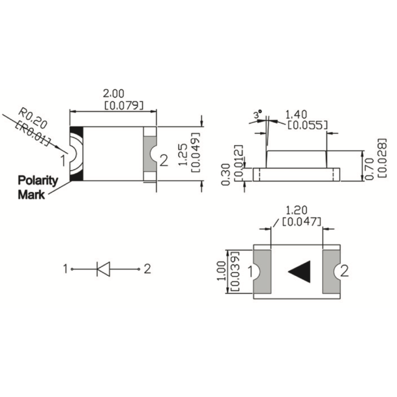 Led CMS 0805 rouge lot de 10