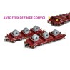 Set de 2 wagons SHMMS S32-6 SNCF chargés référence : S3261F